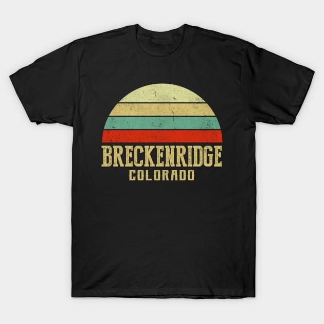 COLORADO - Vintage Retro Sunset BRECKENRIDGE, CO T-Shirt by LIPTIN